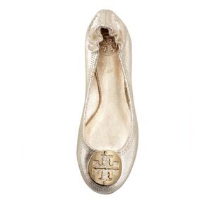 Tory Burch Reva - Vintage Metallic Leather color platinum/gold